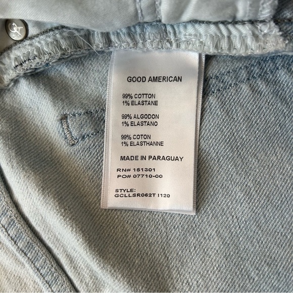 Good American Good Classic Indigo 120 Raw Hem Distressed Jeans, size 2/26 - Picture 14 of 15
